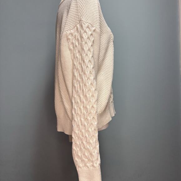 Urban Outfitters Womens M Sweater Cable Knit Fishermen Cozy Neutral Autumn Warm - Picture 3 of 10